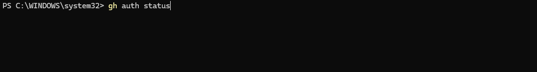 GitHub CLI 인증 상태 — Logged in 확인